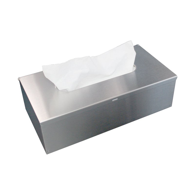 JunSun Rectangular Tissue Box Cover Tissue Box Holder Napkin Holder Tissue Storage Box Facial Tissue Holder Decorative Holder for Bathroom Bedroom Nightstand Office Car-Stainless Steel Brushed Nickel - Image 1